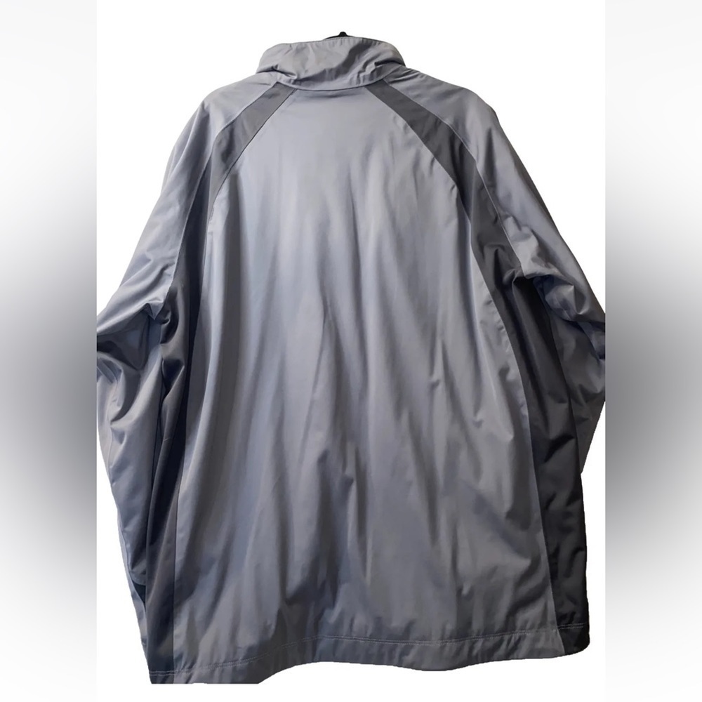 NIKE GOLF Size X-Large Zip Up Mens Storm Fit Windbreaker Jacket Gray W/Yellow - Picture 2 of 11
